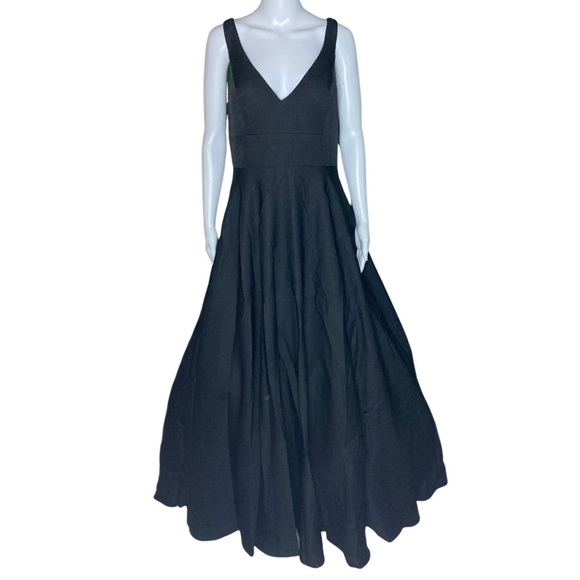 NWT Ieena Mac Duggal 48924 Classic Sleeveless A-Line Black Gown - Sz 10 - Picture 3 of 7